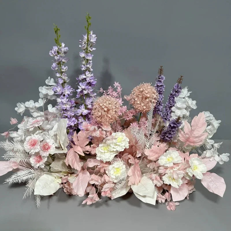 Simulation Wedding Silk Flower Earth Row Flower High Flower Stage Wedding Road Huide Event Party Layout Floor Flower Arrangement
