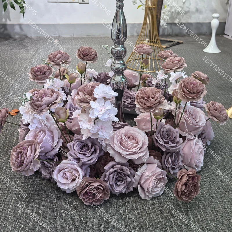 70/50/40/30/20cm New Wedding Table Centerpiece Flower Wreath, Candlestick Decor, Rose, Green Leaf, Floral Arrangement, Christmas