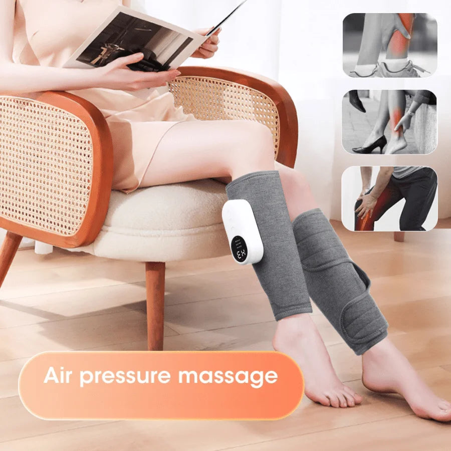 New Round Calf Massager, Air Compressor Massager, 3 Intensity Levels, Easy To Use, Suitable For Feet, Legs, Thighs And Knees, Wireless Leg Massager, A Christmas, Mother's Day And Father's Day Gift.