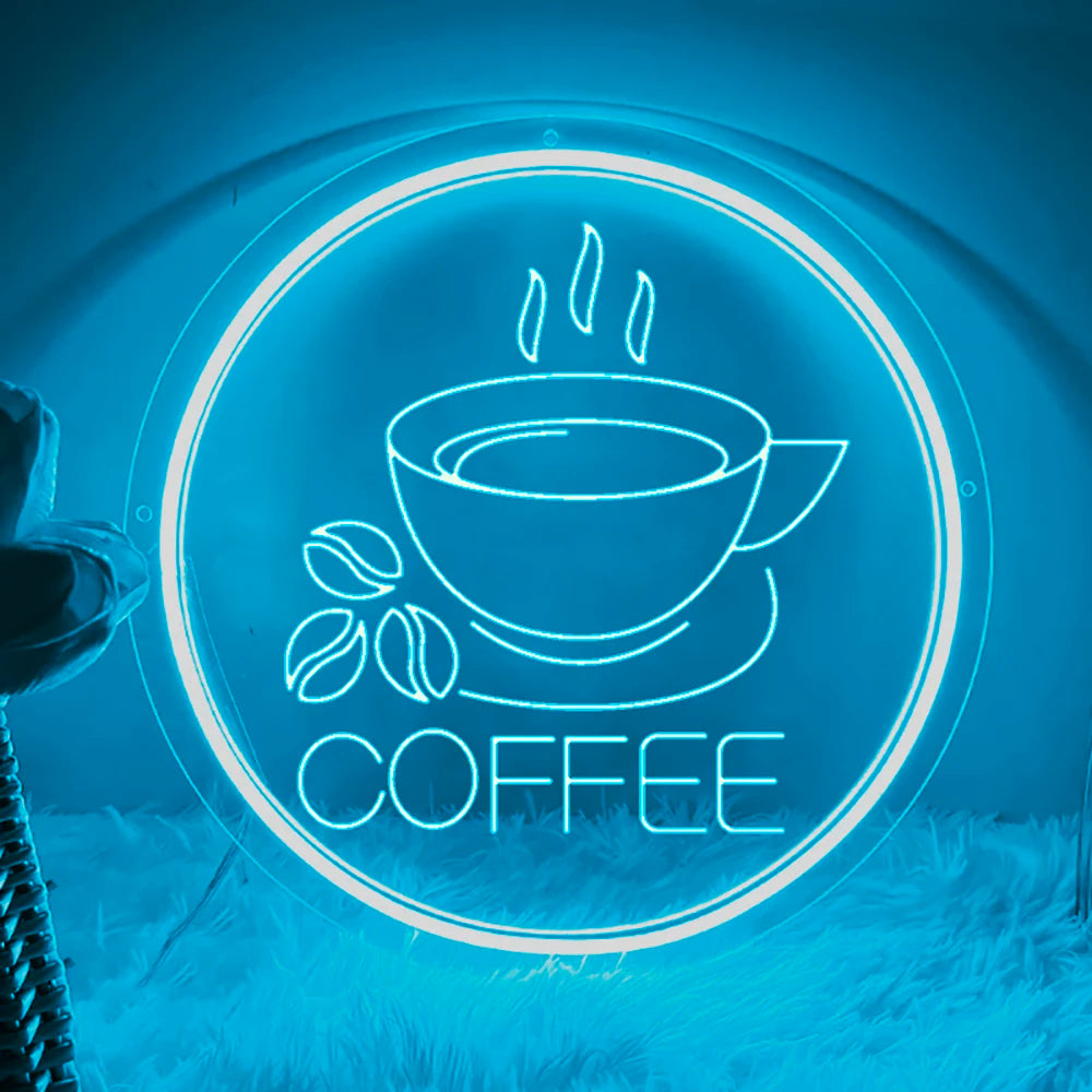 Custom Coffee Neon Sign Shop Home Woman Girls Room Decor Wall Decoration 3D Carving Sign Led Luminous Signs Christmas Gift