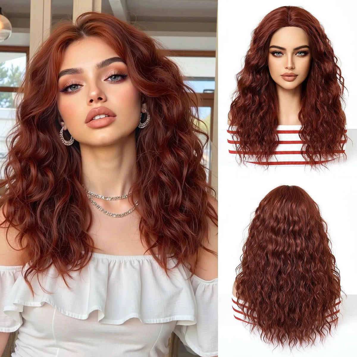 Long Curly Purple Hair Wig Deep Wavy Purple Wig For Fashion Women High Quality Synthetic Wig Party Cosplay Christmas Use 26 Inch