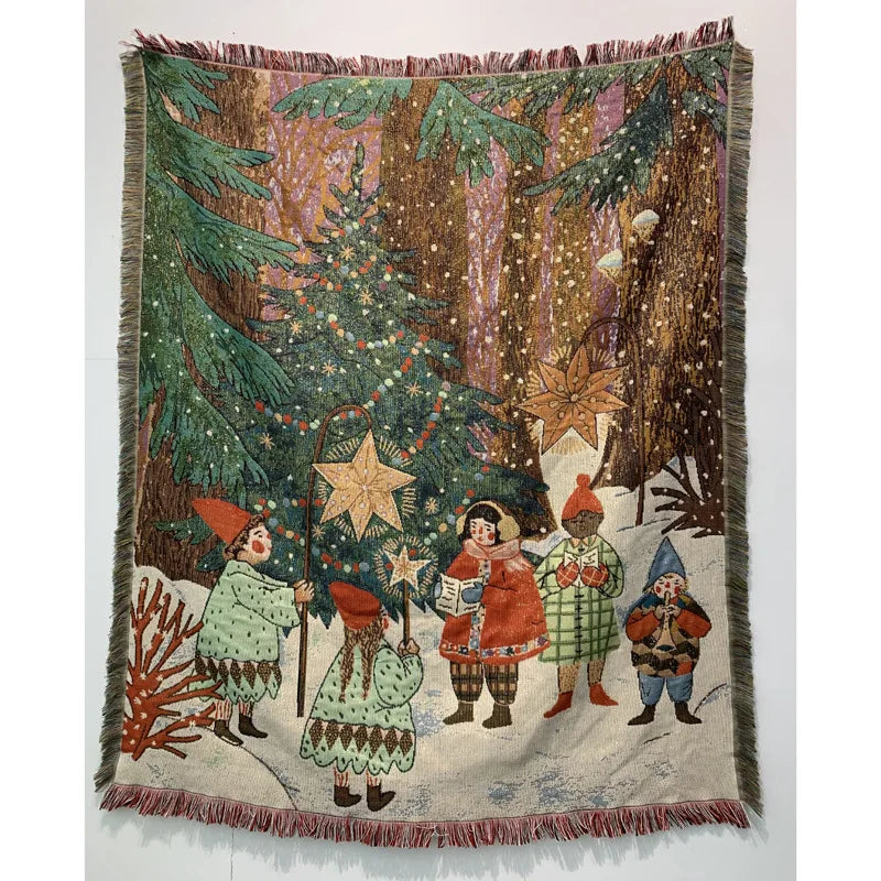 2026 New Years Gifts Blanket Nutcracker Christmas Tree Star Throw Blanket Soft Blanket Bed Blanket Quilt Xmas Decor for Home
