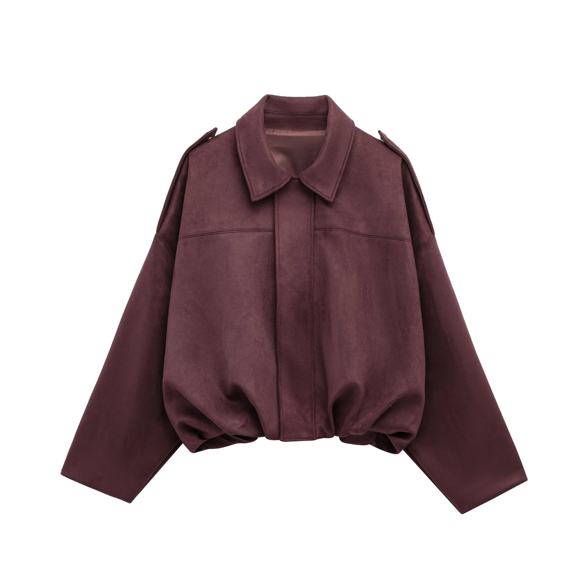 HH Women Elegant Party Jacket Loose Casual Office Coat Lapel Zipper Long Sleeve Vintage Autumn Vacation Winter Solid Outerwear