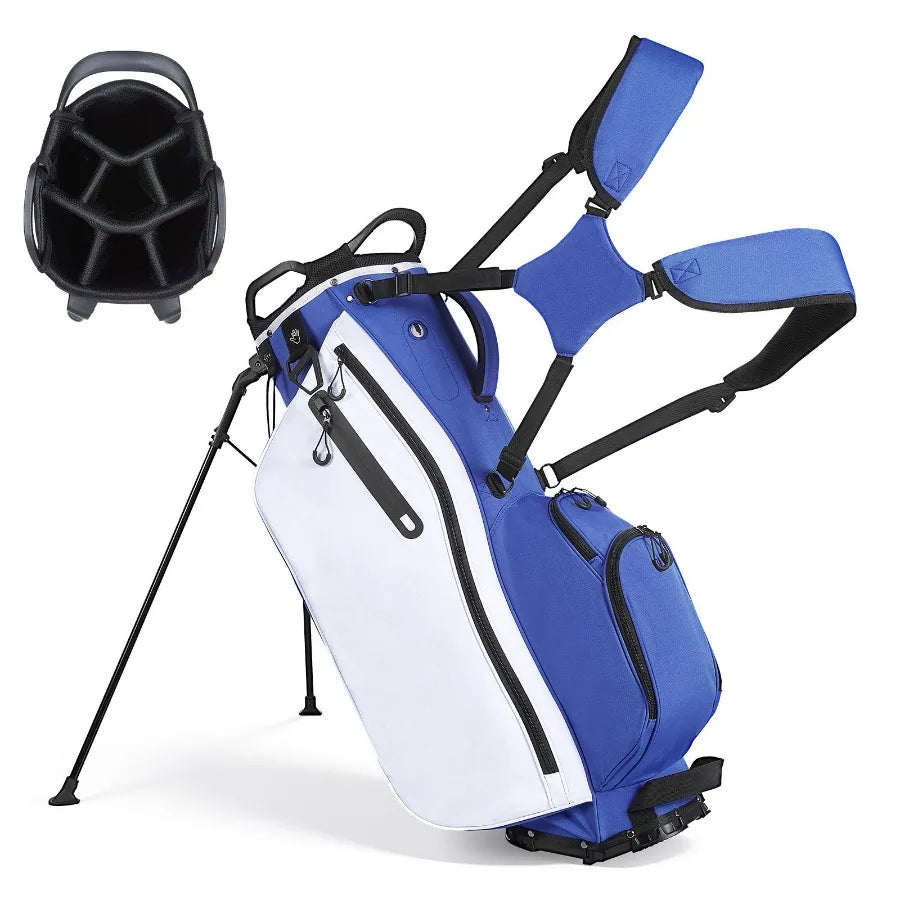 Golf Cart Bag, 7 Way Top Divider Organizer, Club Stand Bag with Full-length Divider, Handles, Dual Support Legs, Storage Pocket