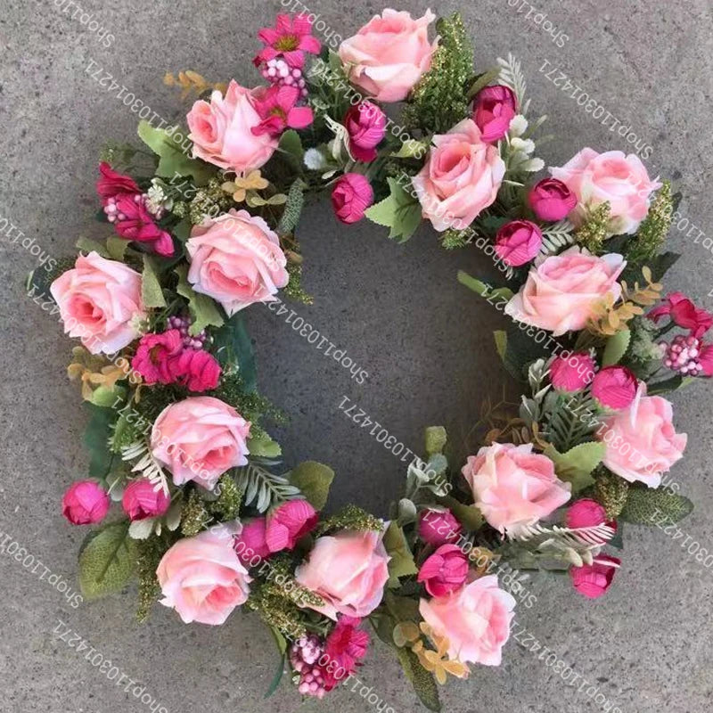 70/50/40/30/20cm New Wedding Table Centerpiece Flower Wreath, Candlestick Decor, Rose, Green Leaf, Floral Arrangement, Christmas