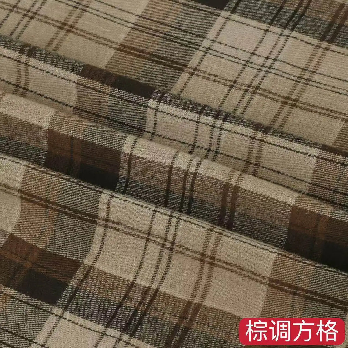 Brushed Plaid Cotton Fabric Soft To The Touch Sold By The Yard Ideal For Clothing Doll Dresses And DIY Sewing Projects.