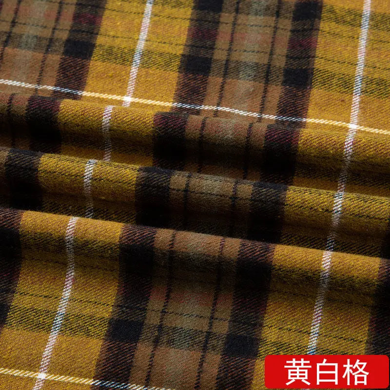 Brushed Plaid Cotton Fabric Soft To The Touch Sold By The Yard Ideal For Clothing Doll Dresses And DIY Sewing Projects.