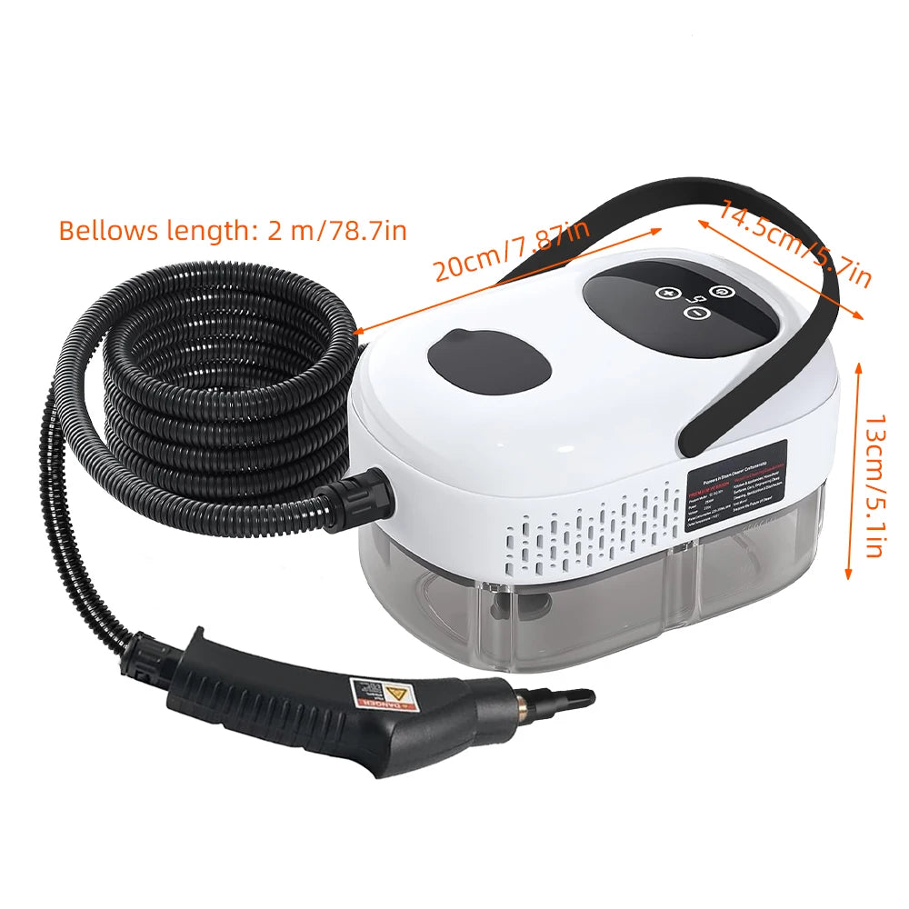 High Temperature Steam Cleaner 110V Portable Handheld Steam Cleaning Machine  6-Gear LCD Touch Screen 1500W Multi-Function Steam Cleaning Machine for Kitchen Hoods, Air Conditioners, Deep Cleaning and Disinfection