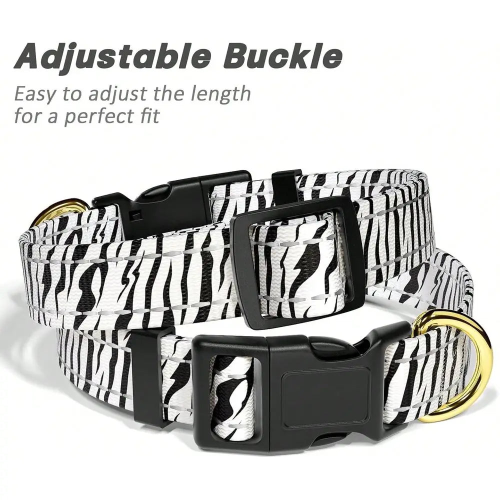 Reflective Dog Collar For Large Dogs, Cute Boho Adjustable HeavyDuty Nylon Puppy Collar For Boy And Girl Female, Soft Pet Acces