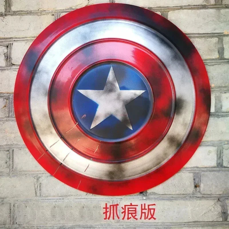 47.5cm Full Metal Captain Shield Cosplay Prop Adults And Kids Halloween/Carnival/Christmas Super Hero Home Decorat Birthday Gift