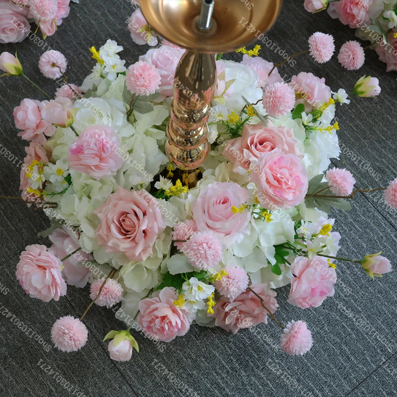 70/50/40/30/20cm New Wedding Table Centerpiece Flower Wreath, Candlestick Decor, Rose, Green Leaf, Floral Arrangement, Christmas