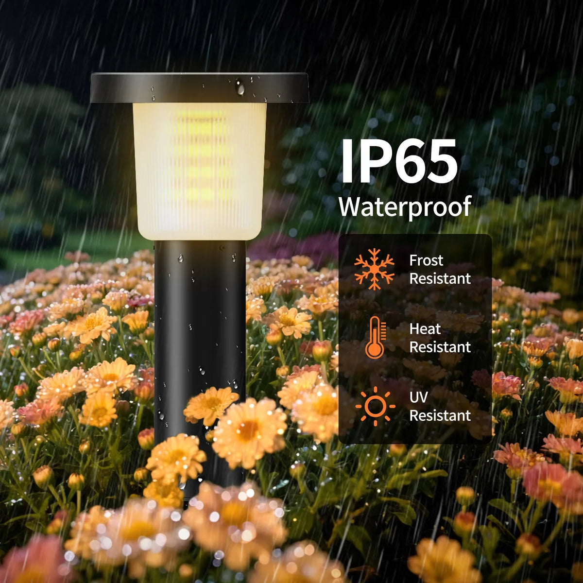 Intelamp 3800mAh 2 Pack Outdoor Solar Pathway Lights Lawn Lights Auto On/Off Landscape Lights For Yard Garden Driveway Walkway