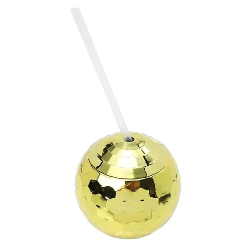 Disco Ball Cup Electroplated Round Plastic Drink Tumbler Party Centerpiece Bar Decor For Teens Women Kids Christmas Birthday