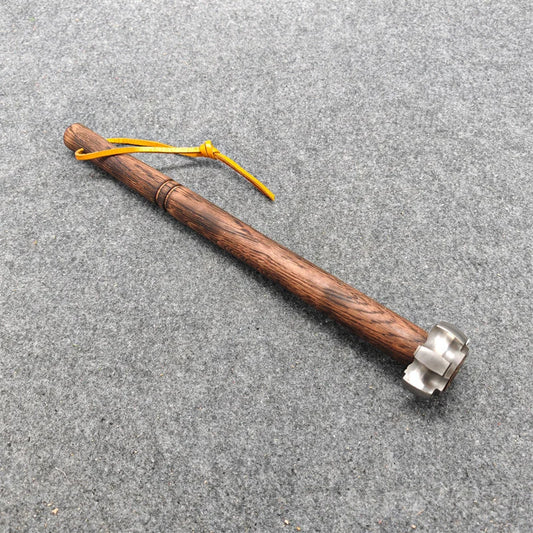 Vintage Hexagonal Bone Hammer for Fitness, Car Self-Defense, Window-Breaking Safety Hammer, Gourd Hammer, Cold Collection, Marti