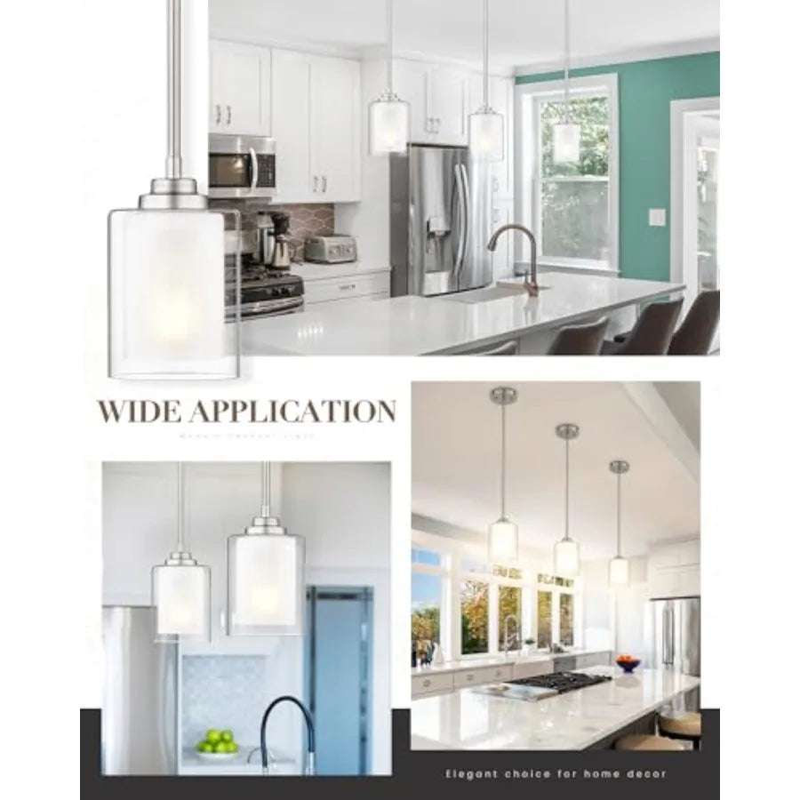 Modern Pendant Light, Modern Pendant Light for Kitchen Island, Hanging Ceiling Light Fixture, Farmhouse Pendant Lighting for Di