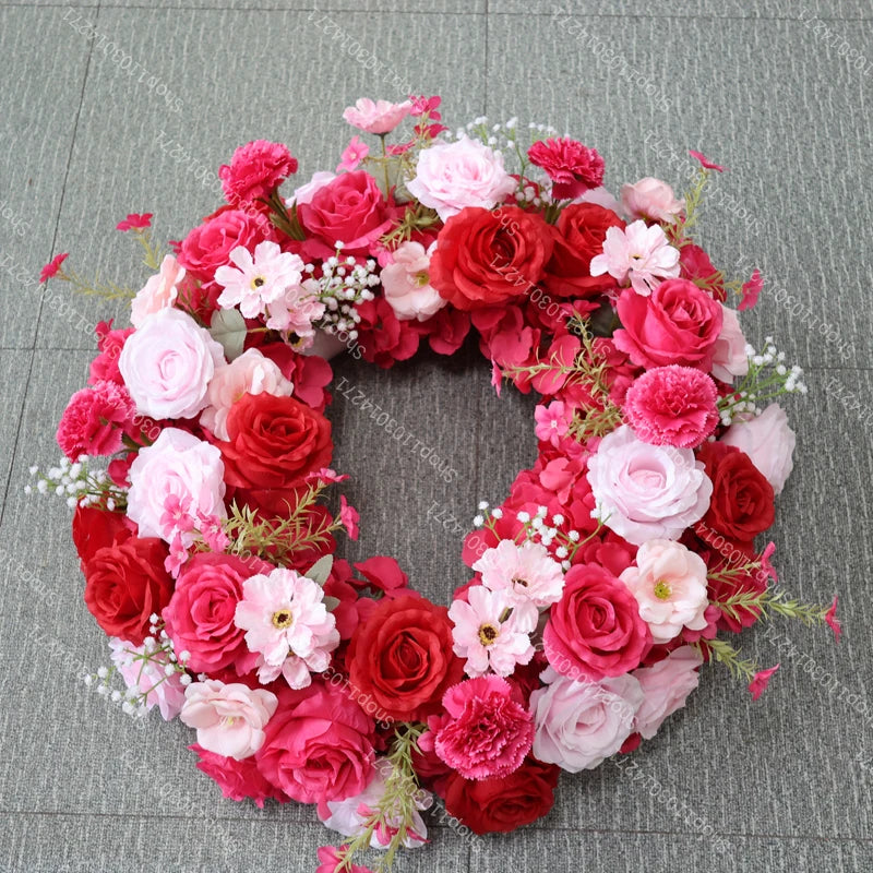 70/50/40/30/20cm New Wedding Table Centerpiece Flower Wreath, Candlestick Decor, Rose, Green Leaf, Floral Arrangement, Christmas