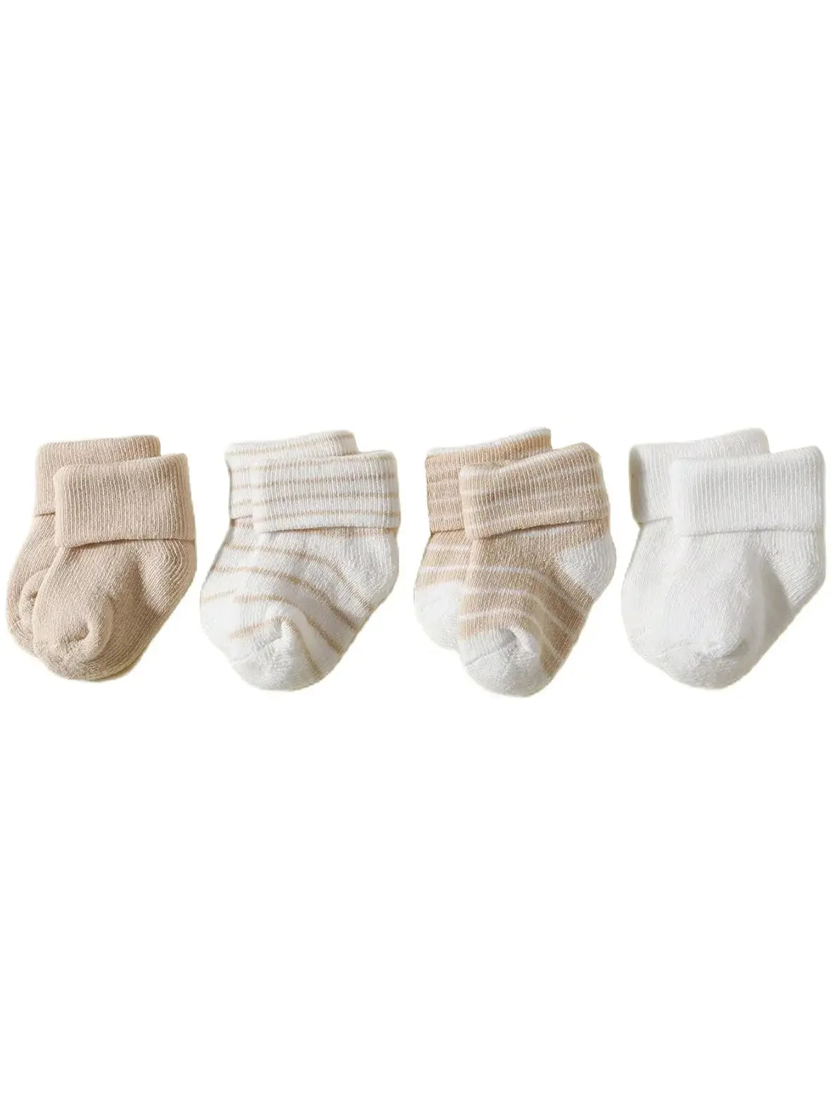 4 Pairs Baby Socks 0-12 Months, Non-Slip Infant Soft Socks for Boys and Girls, Newborn Baby Cute Ankle Socks Spring and Autumn