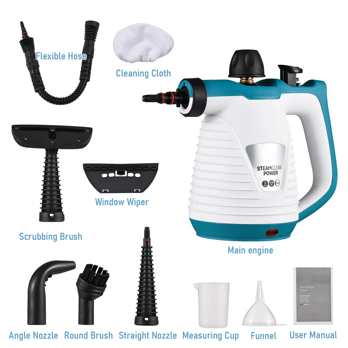 Handheld Steam Cleaner, Multifunctional Kitchen Range Hood, Stain Removal and Cleaning Machine, Bathroom Cleaner