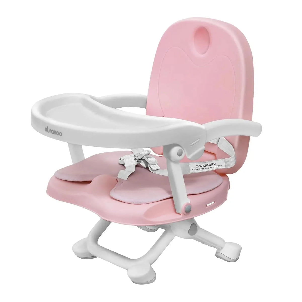 3-in-1 Portable Toddler Booster Seat Baby Dining Table Seat with Removable Tray And Cushion 4 Adjustable Heights