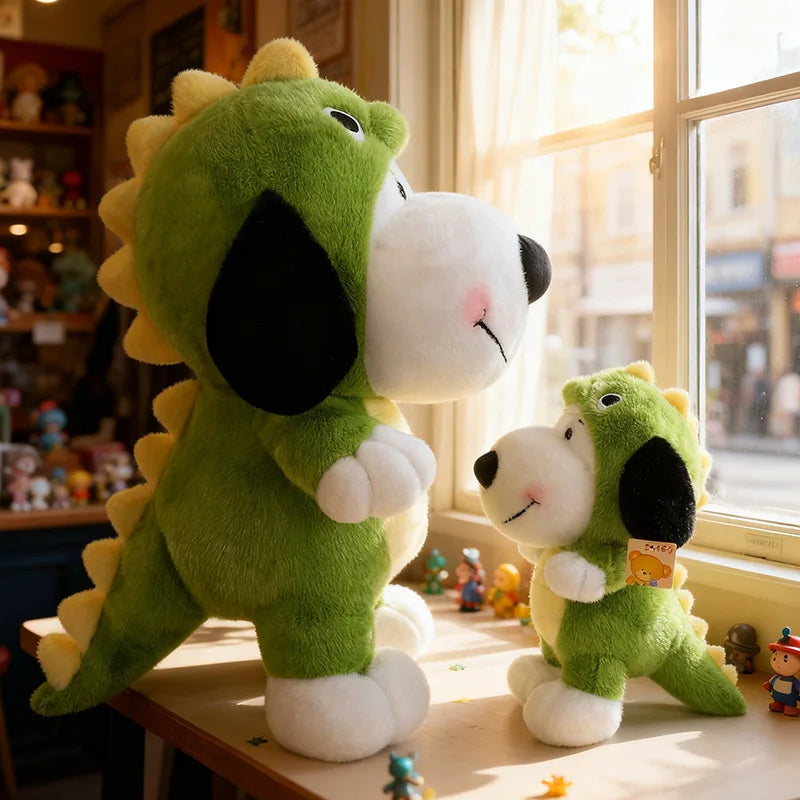 Large Size Peanuts Snoopy Dinosaur Costume Plush Toy Cute Dog Stuffed Animal Soft Doll Kids Birthday Christmas Gift