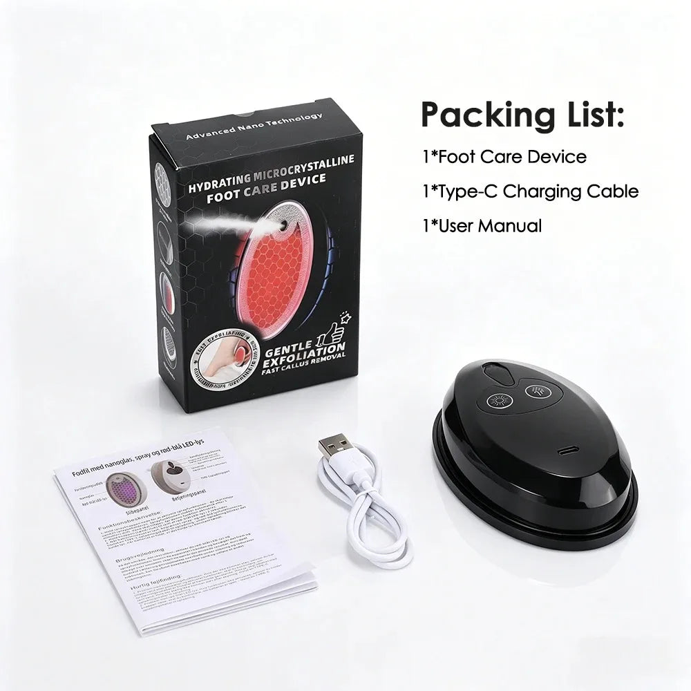 Waterproof Electric Foot Grinder Dead Skin Callus Remover Pedicure Tool Microcrystalline Foot Care Device Rechargeable 500mAh