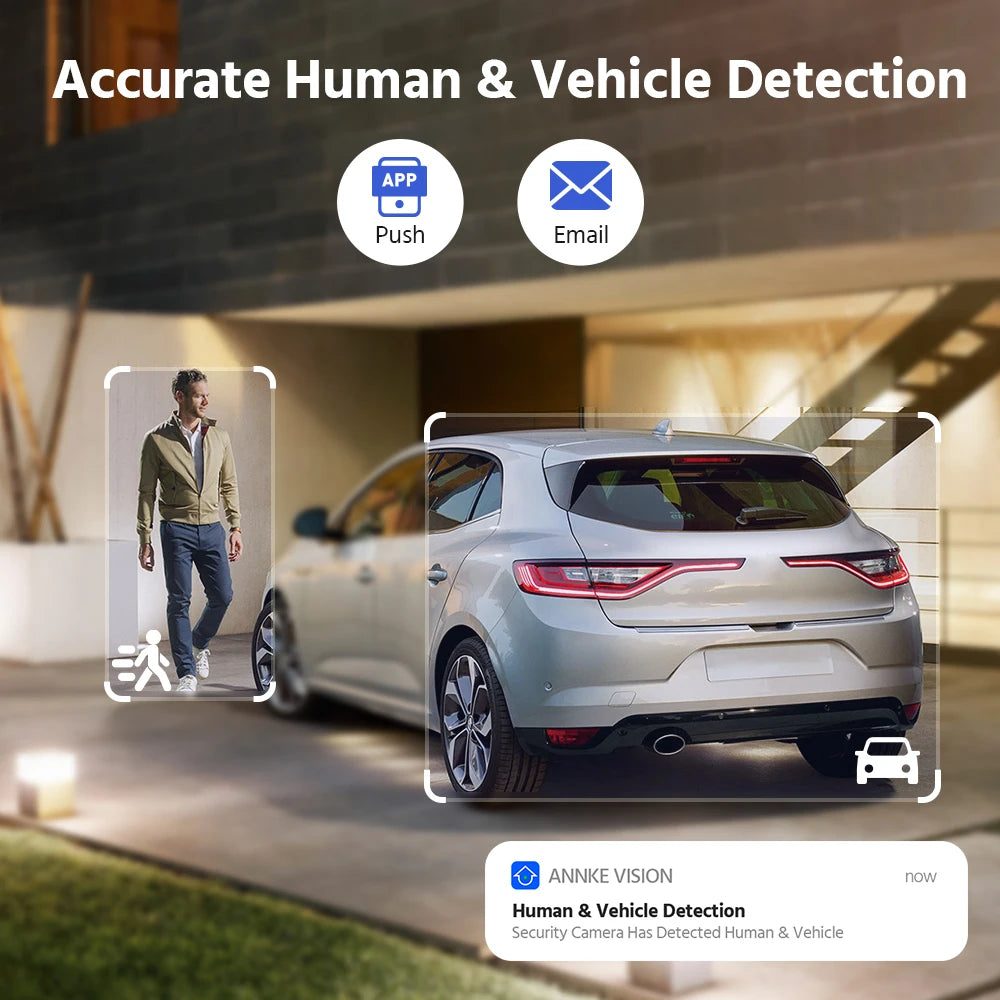 ANNKE 6MP DUO POE Dual Lens 180° Wide View Outdoor Video Camera,6MP AI Human Detect,6MP Security Camera 2 Way Audio CCTV Camera