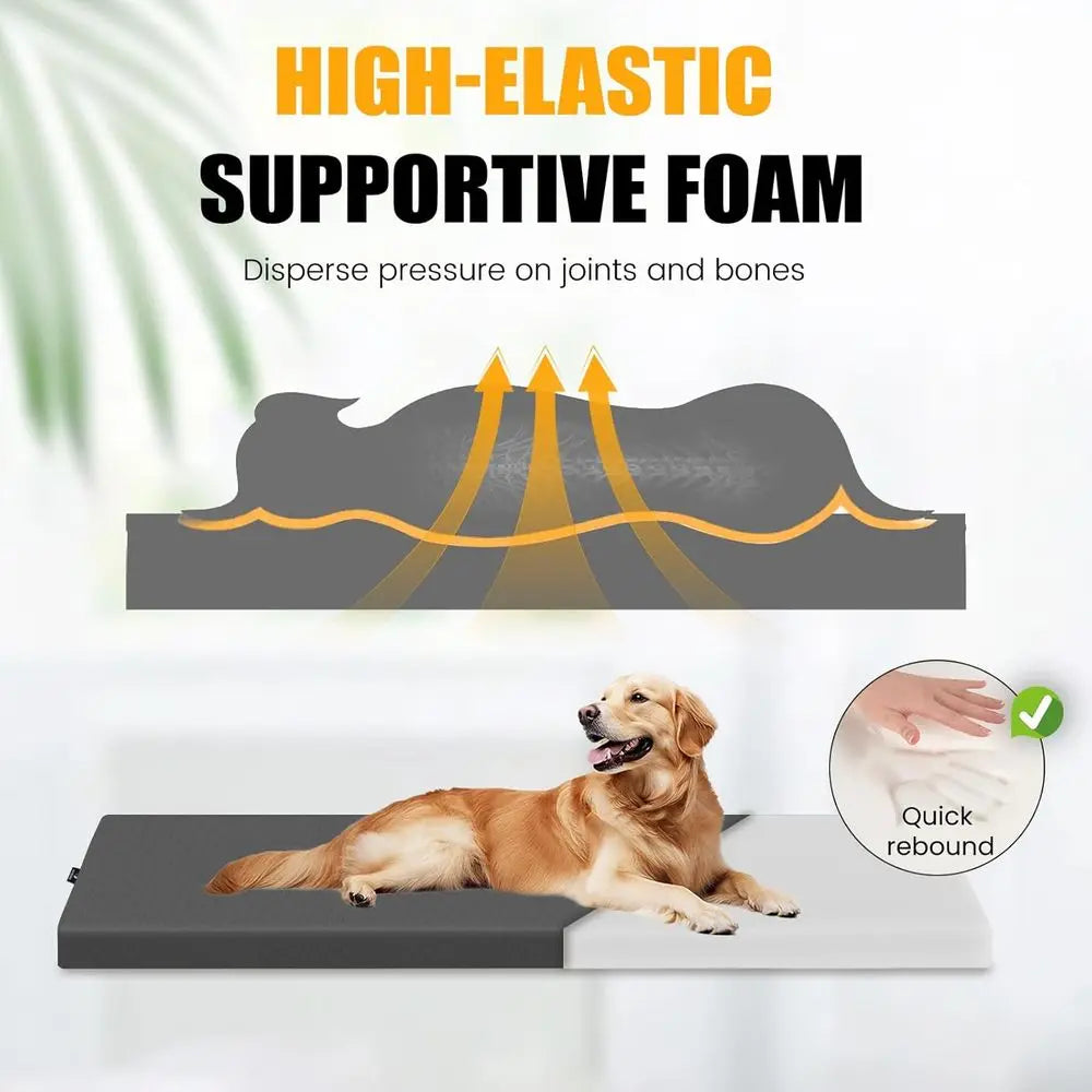 Dog Car Bed or Back Seat Cover, Supportive Pet Mat Cushion, Car Backseat Extender with Removable Cover, Common Size for Sedan, S
