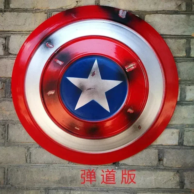 47.5cm Full Metal Captain Shield Cosplay Prop Adults And Kids Halloween/Carnival/Christmas Super Hero Home Decorat Birthday Gift