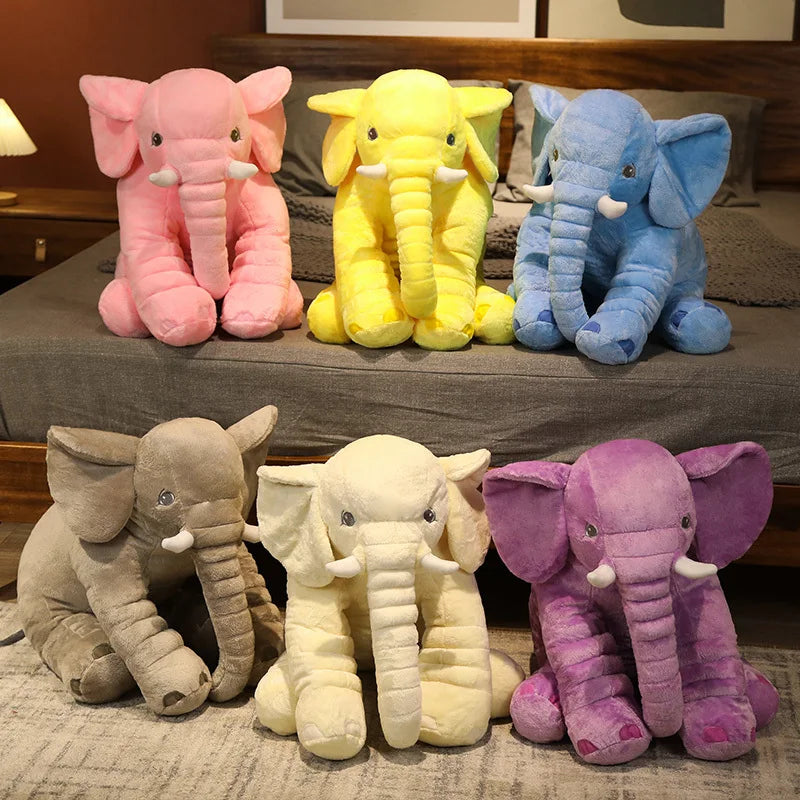 1PC 40cm 60cm Cute Plush Elephant Doll Toy Kids Play Back Cushion Cute Stuffed Elephant Child Accompany Doll Girl Christmas Gift