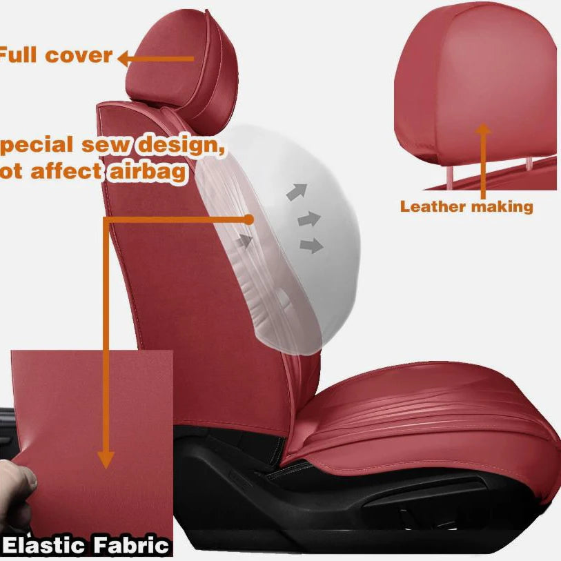 For Honda Car Seat Covers Luxury Leather Front Rear Protectors Cushion 5 Seats Full Surround Protection Seat Covers