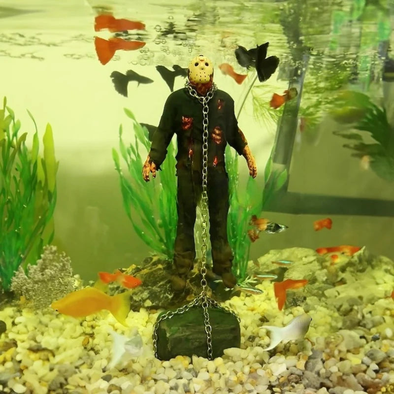 1pcs Aquarium Landscaping Accessories Fish Tank Jason Underwater Doll Fish Tank Decoration Accessories Christmas, Halloween Gift