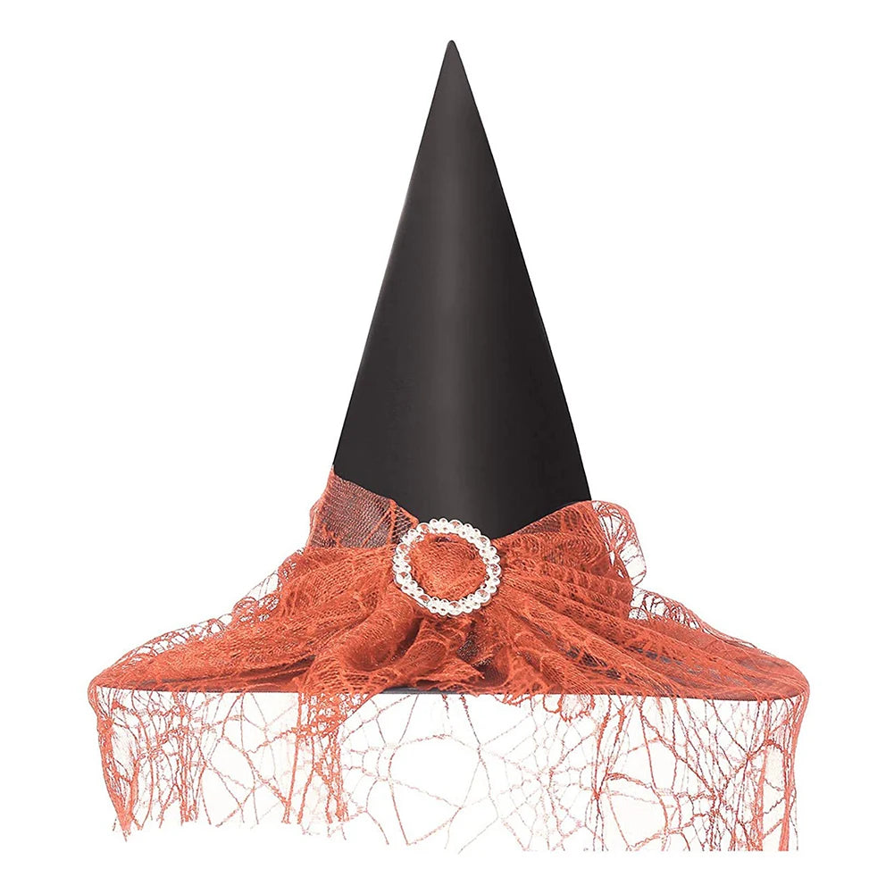 Halloween Witch Hat Black Large Ruched Witch Hat Cosplay Party Prop Halloween Dress Up Party Supplies