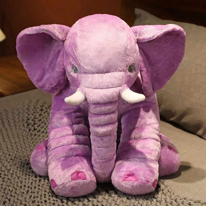 1PC 40cm 60cm Cute Plush Elephant Doll Toy Kids Play Back Cushion Cute Stuffed Elephant Child Accompany Doll Girl Christmas Gift