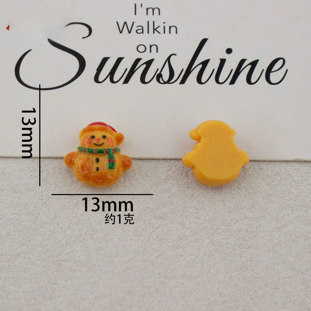Cute Christmas Gingerbread Biscuit Gift Box Series 3D Resin Cabochon DIY for Keychain Earrings Dollhouse Accessories
