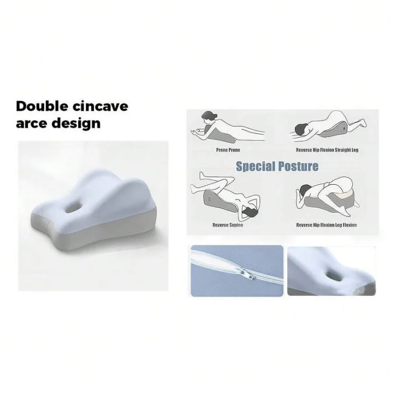 [Christmas]Couples Memory Foam Wedge Pillow For  & Pregnancy - Lumbar Support Cushion For Bed, Office Chair, Car Seat - Sciatica