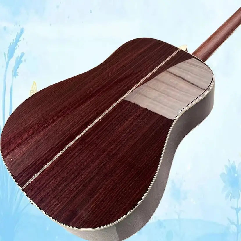 D-28CW Clarence White Acoustic Guitar，Professional Solid Spruce Top Rosewwod back and side Rosewood Fretboard Bone Nut and Saddle 21 frets 43mm nut good quality Ideal for Christmas Presents, Folk And Country Music, And Stud