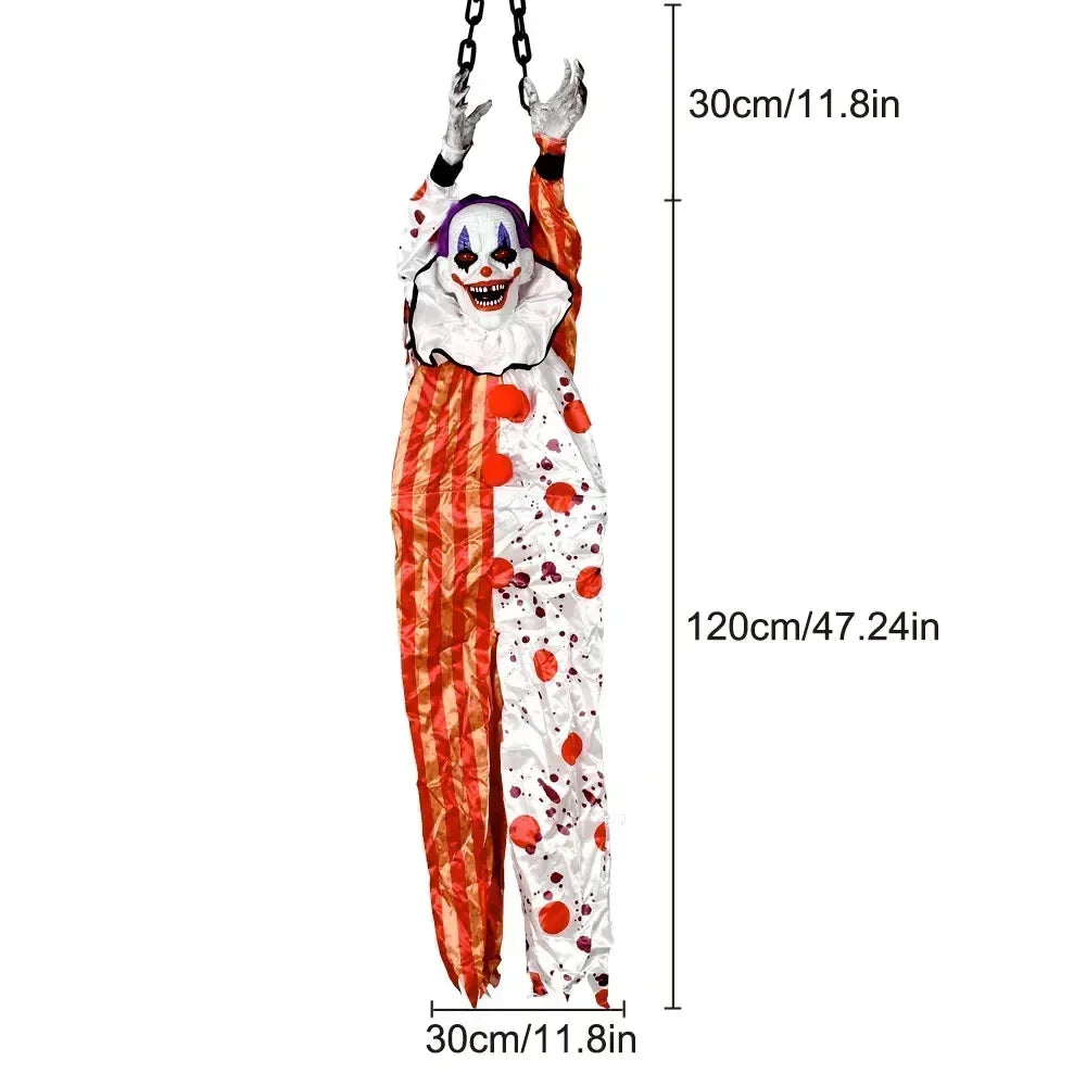1PC Halloween Hanging Pumpkin Head Decoration with Scary Sounds - Fabric,  for Hanging Decor, Celebrates Halloween, Christmas
