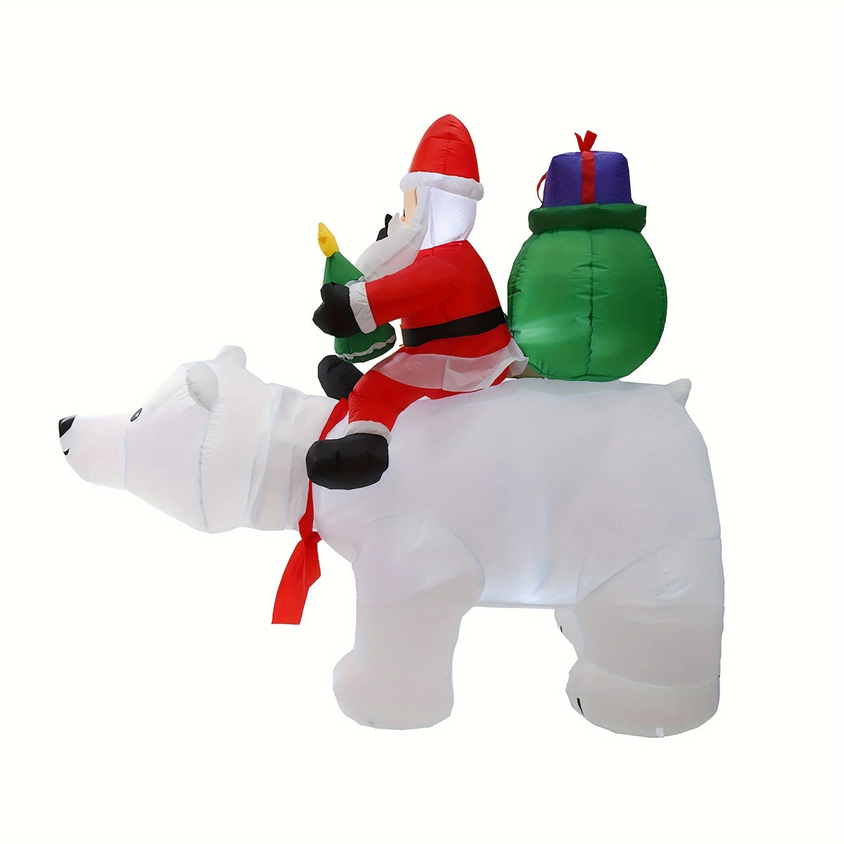 Huge Christmas Inflatables Santa Clause Riding Bear with Shaking Head 6.56ft Outdoor Decorations Inflatable Toy Mold Blow up Garden Yard Decor with LED Lights for Xmas Holiday Christmas Eve Party Indoor White Winter