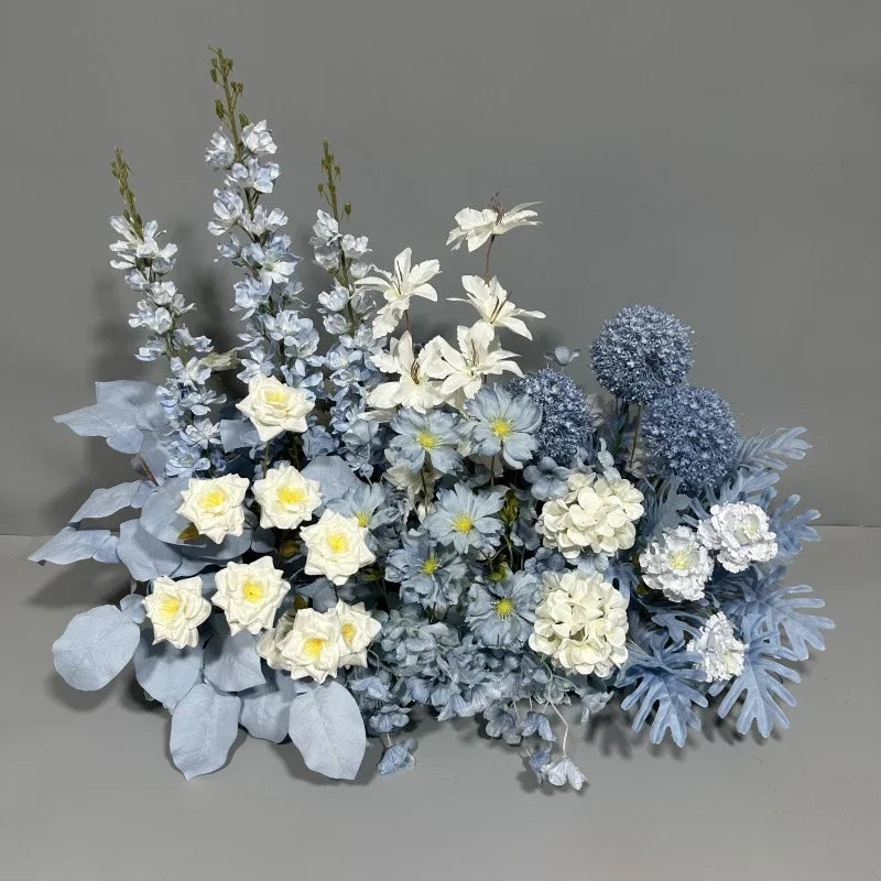 Simulation Wedding Silk Flower Earth Row Flower High Flower Stage Wedding Road Huide Event Party Layout Floor Flower Arrangement