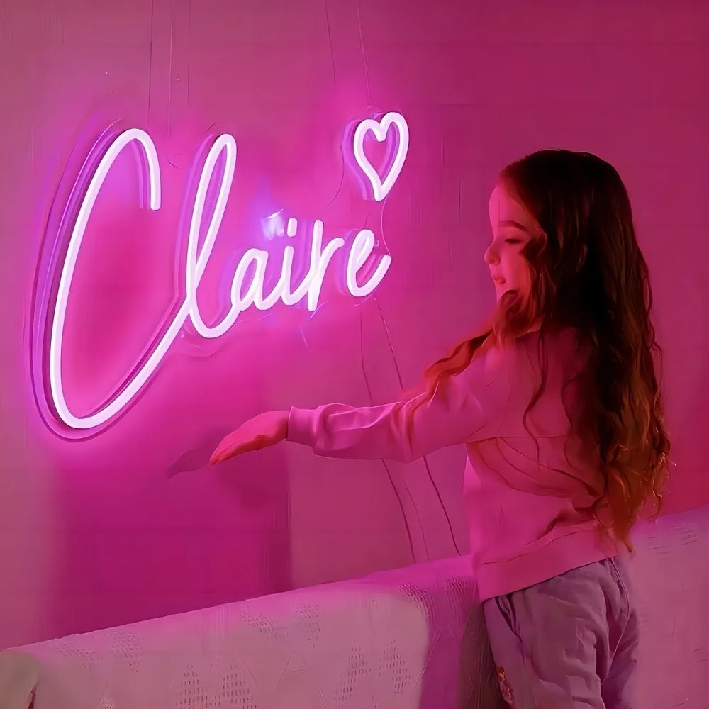 Custom LED Neon Sign USB Powered Name Sign Personalised Wall Decor for Wedding Birthday for Parties Halloween Christmas Gifts