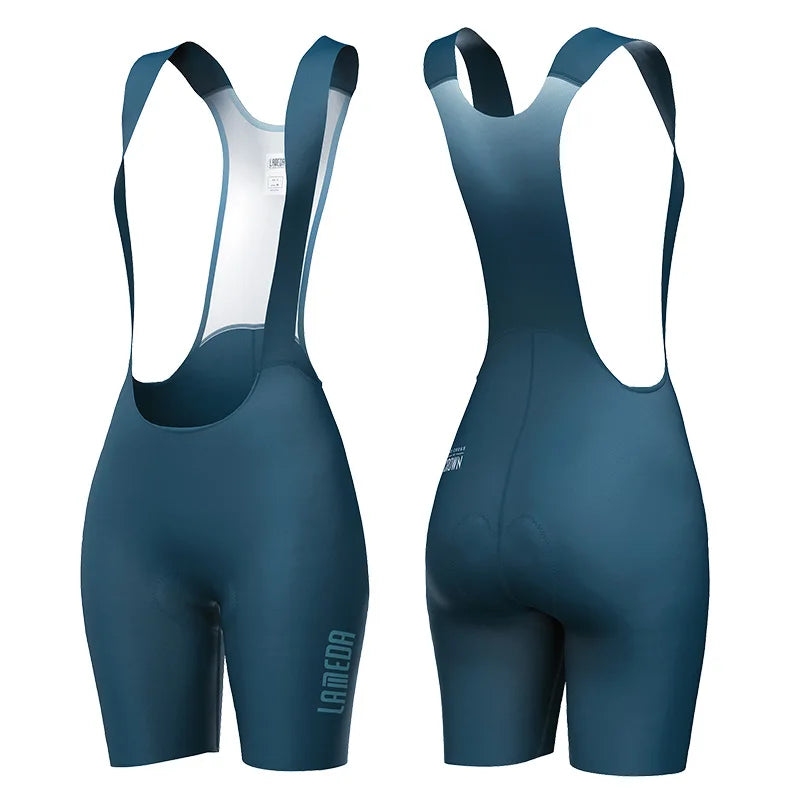 LAMEDA Women's Cycling Bib Shorts Absorb-Shock Padded Road Bike Strap Shorts Summer Breathable Riding Biking Bib Shorts Clothes