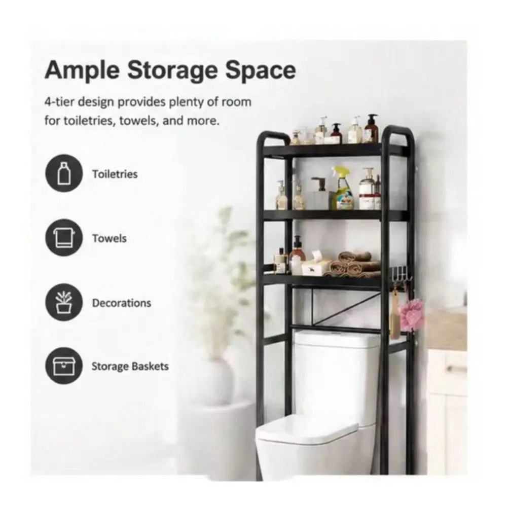 3-Tier Metal Over Toilet Shelving Rack