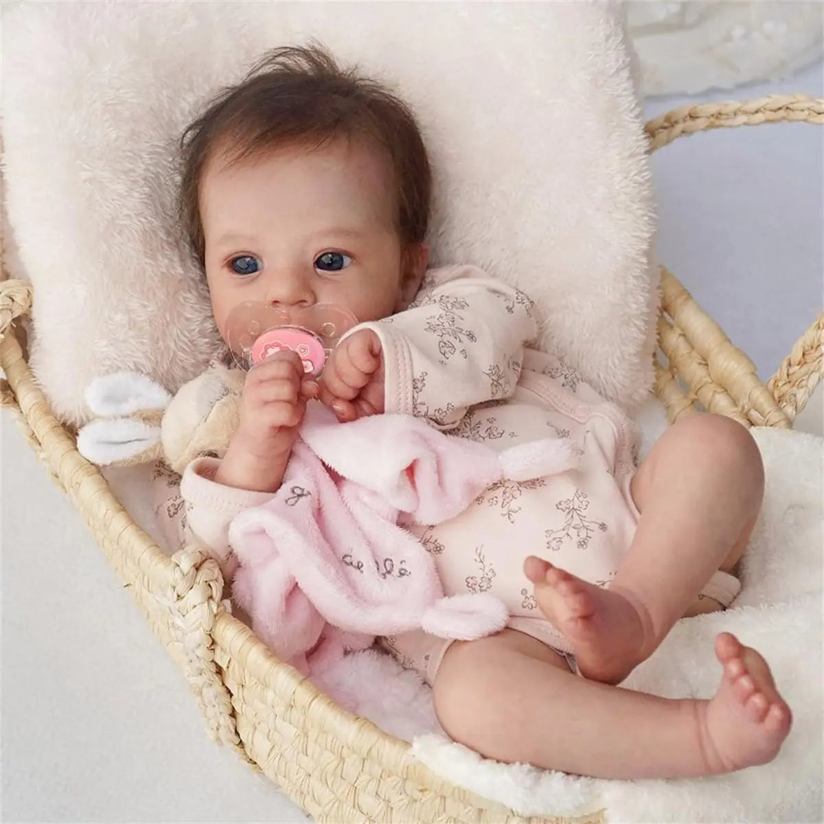 Lifelike Reborn Baby Dolls-18 Inch Realistic Newborn Baby, Cloth Body, Handmade Real Life Doll for Cuddling and Playtime with Accessories, Gift for Kids Age 3+