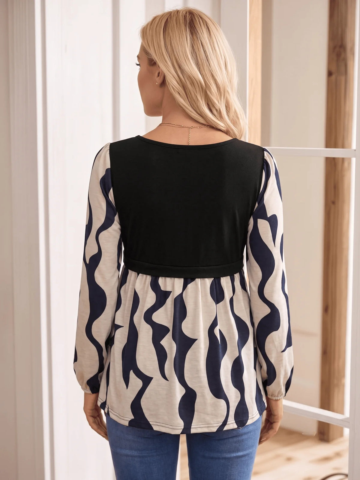 Pregnant women waist casual women's long-sleeved top autumn and winter work versatile T-shirt maternity wear