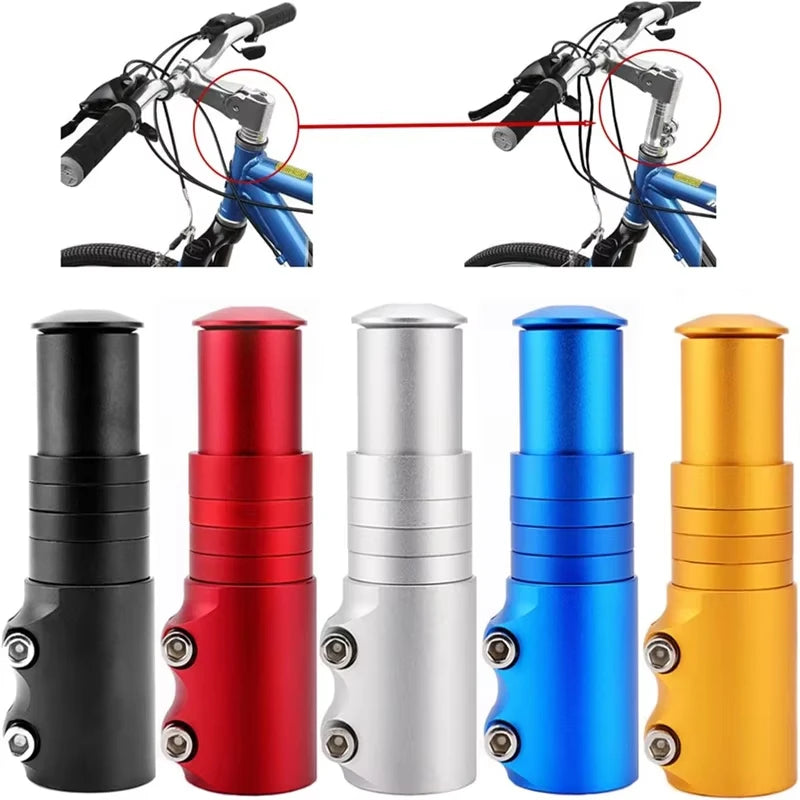 Bicycle Handlebar Extender Fork Stem Rise Up Extension Heads Up Black Bike Fork Extender MTB Mountain Bikes Cycling Part 12-13cm