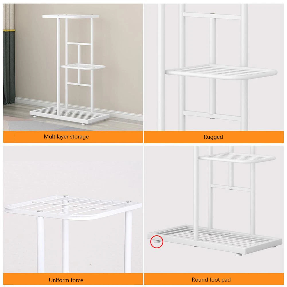 4 Tier Plant Stand Indoor, Tiered Flower Pot Holder Shelf Plants Display Shelving Unit For Living Room Garden Balcony Bedroom